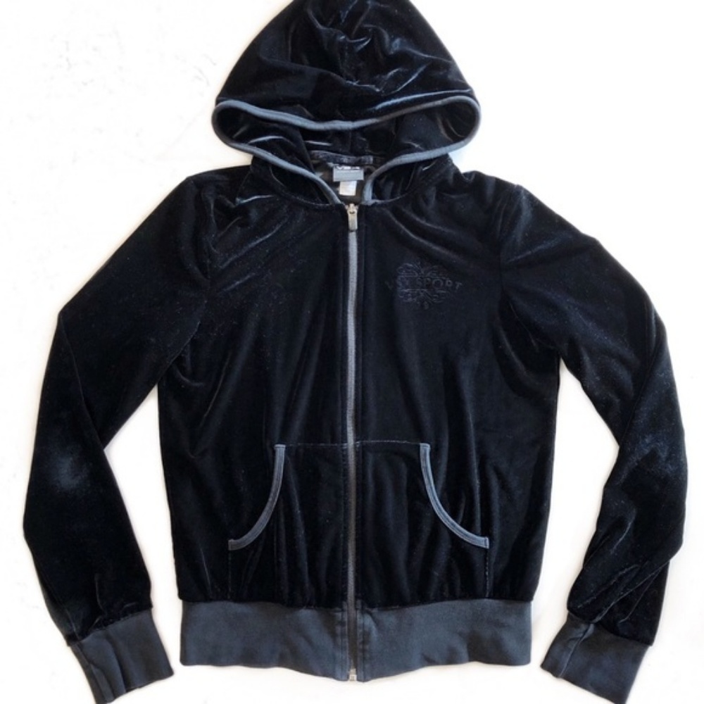 Victoria’s Secret VSX Sport Zip Up Jacket Hoodie Black XS